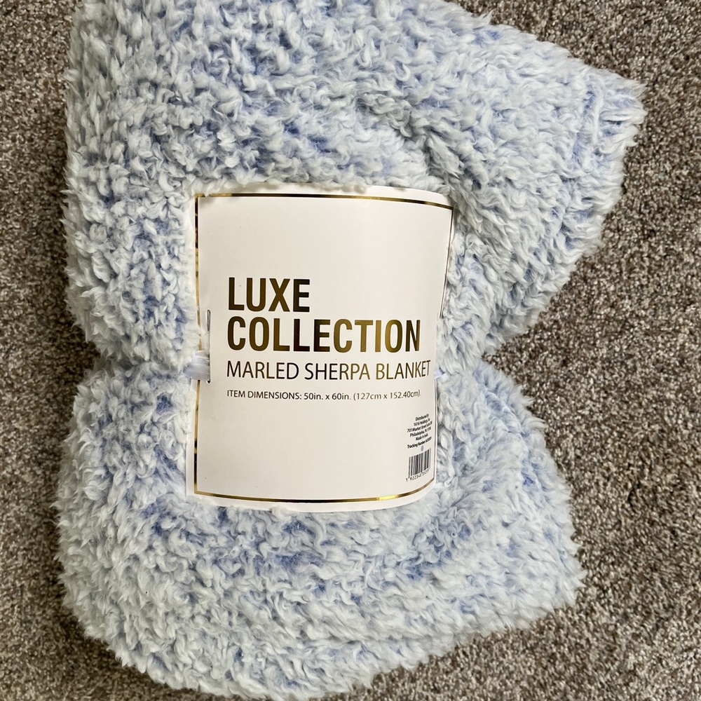 Blue Sherpa Blanket
